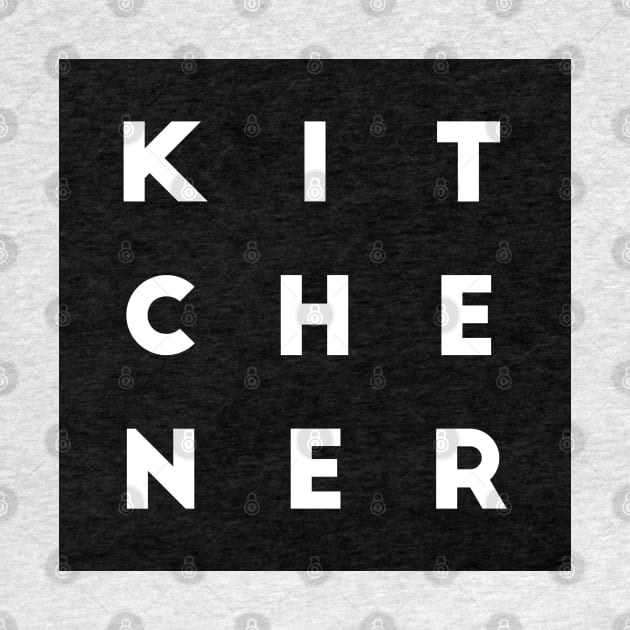 Kitchener | Black square, white letters | Canada by Classical